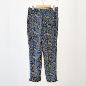 J. Crew Jungle Patterned Silk Dress Pants